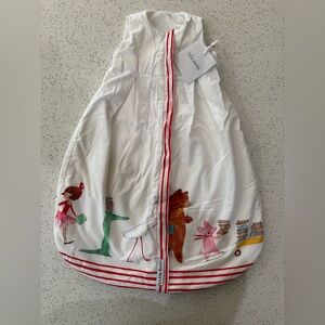 NWT Lulla Smith White Storybook wearable baby blanket